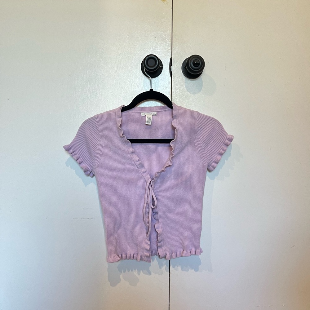 Full Tilt Lavender Knit Cardigan